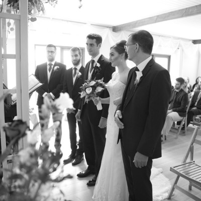 Ta Mill Wedding Venue, Launceston, Cornwall. Flowers by Lowen Bridal. September.